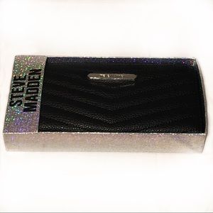 NWT Steve Madden Black & Silver Wallet